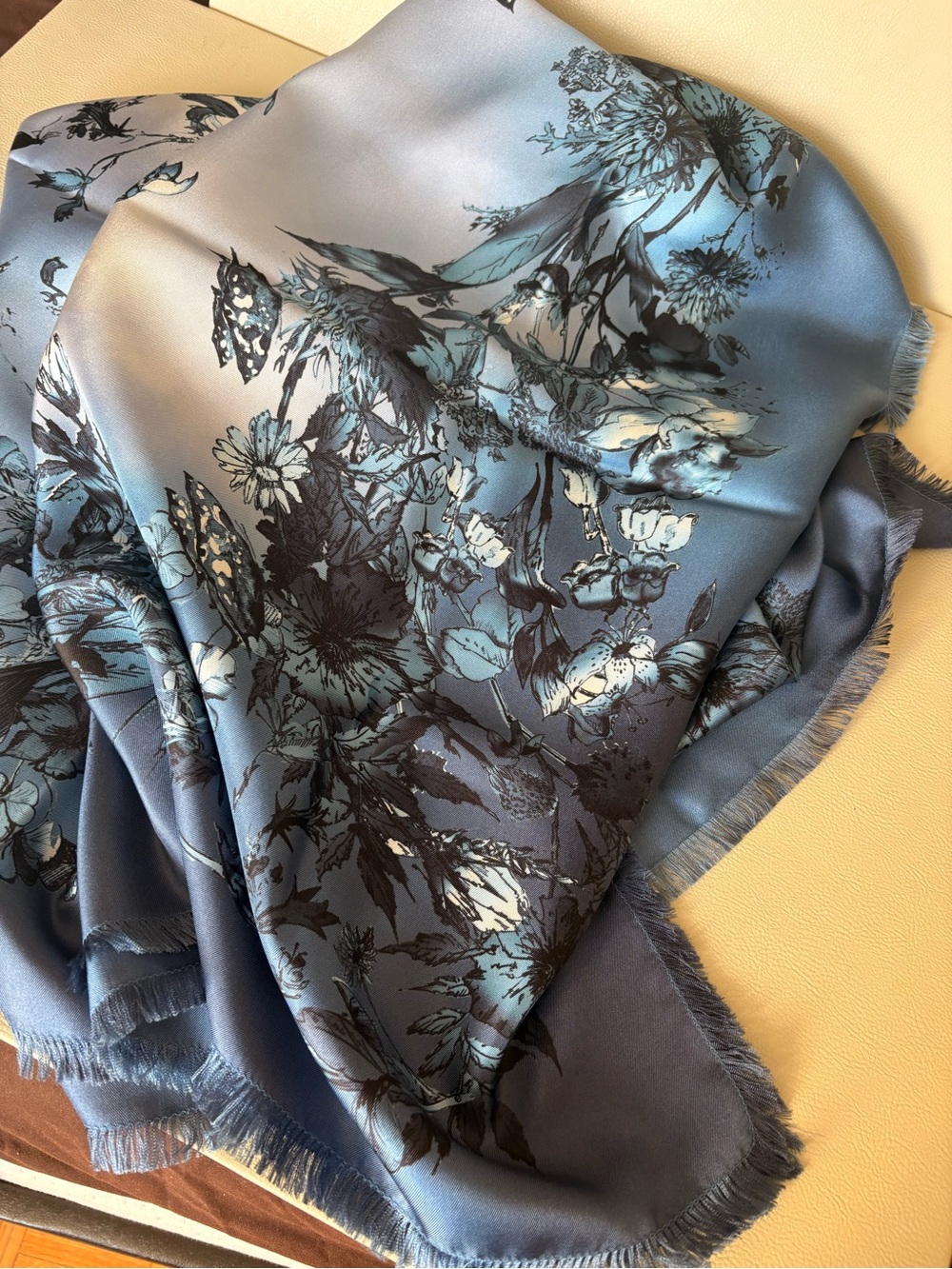 Christian Dior Floral 140 Giant Silk Scarf - Picture 5 of 10